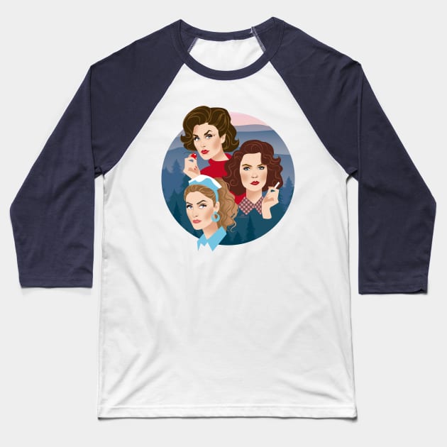 Fire girls Baseball T-Shirt by AlejandroMogolloArt